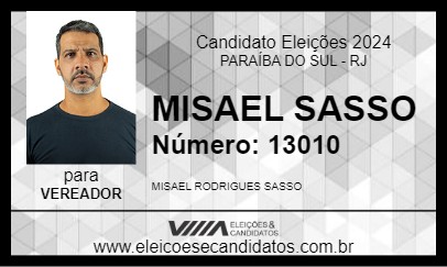 Candidato MISAEL SASSO 2024 - PARAÍBA DO SUL - Eleições