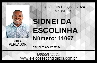 Candidato SIDNEI DA ESCOLINHA 2024 - MACAÉ - Eleições