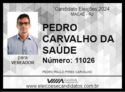 Candidato PEDRO CARVALHO DA SAÚDE 2024 - MACAÉ - Eleições