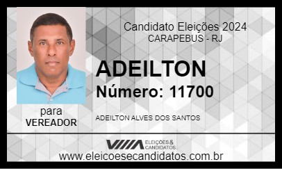 Candidato ADEILTON 2024 - CARAPEBUS - Eleições