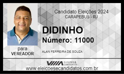 Candidato DIDINHO 2024 - CARAPEBUS - Eleições