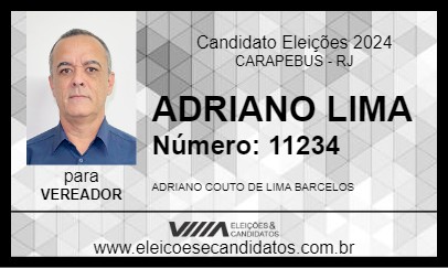 Candidato ADRIANO LIMA 2024 - CARAPEBUS - Eleições