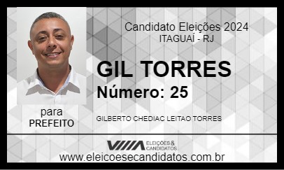 Candidato GIL TORRES 2024 - ITAGUAÍ - Eleições