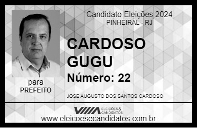 Candidato CARDOSO GUGU 2024 - PINHEIRAL - Eleições