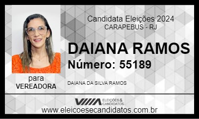 Candidato DAIANA RAMOS 2024 - CARAPEBUS - Eleições