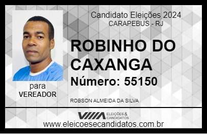 Candidato ROBINHO DO CAXANGA 2024 - CARAPEBUS - Eleições