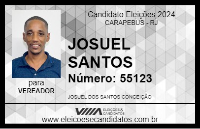 Candidato JOSUEL SANTOS 2024 - CARAPEBUS - Eleições