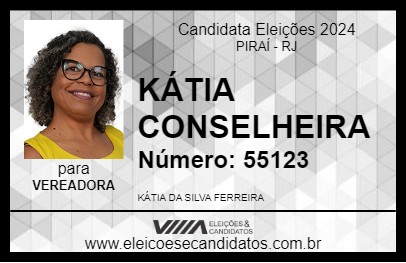 Candidato KÁTIA CONSELHEIRA 2024 - PIRAÍ - Eleições