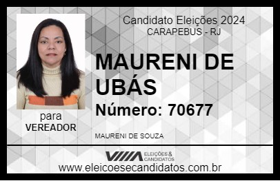 Candidato MAURENI DE UBÁS 2024 - CARAPEBUS - Eleições