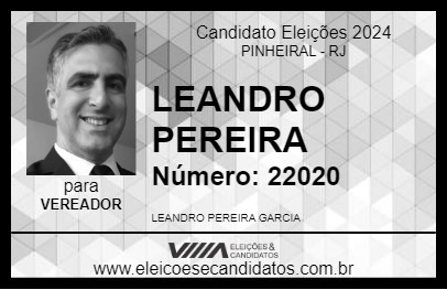 Candidato LEANDRO PEREIRA 2024 - PINHEIRAL - Eleições