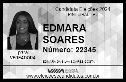 Candidato EDMARA SOARES 2024 - PINHEIRAL - Eleições