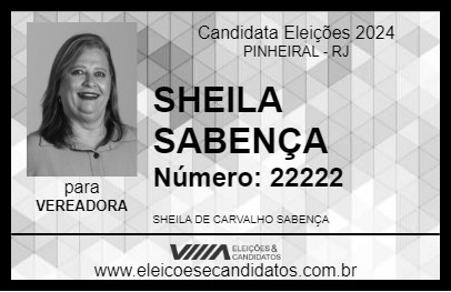 Candidato SHEILA SABENÇA 2024 - PINHEIRAL - Eleições