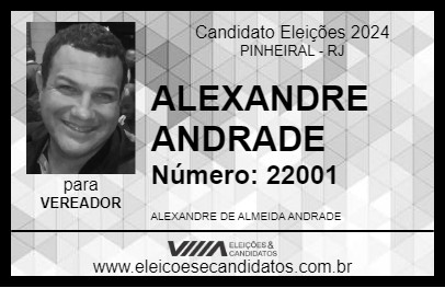 Candidato ALEXANDRE ANDRADE 2024 - PINHEIRAL - Eleições