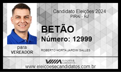 Candidato BETÃO 2024 - PIRAÍ - Eleições