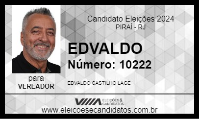 Candidato EDVALDO 2024 - PIRAÍ - Eleições