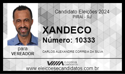 Candidato XANDECO 2024 - PIRAÍ - Eleições