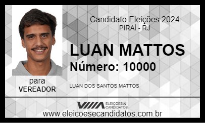 Candidato LUAN MATTOS 2024 - PIRAÍ - Eleições