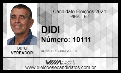 Candidato DIDI 2024 - PIRAÍ - Eleições