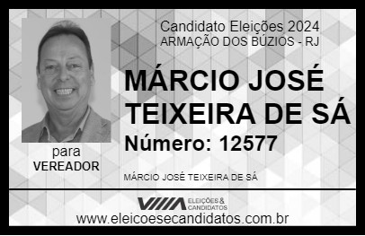 Candidato MÁRCIO JOSÉ TEIXEIRA DE SÁ 2024 - ARMAÇÃO DOS BÚZIOS - Eleições