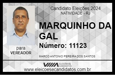 Candidato MARQUINHO DA GAL 2024 - NATIVIDADE - Eleições