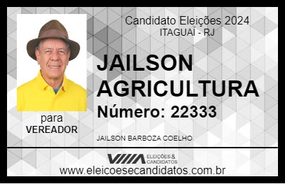 Candidato JAILSON AGRICULTURA 2024 - ITAGUAÍ - Eleições