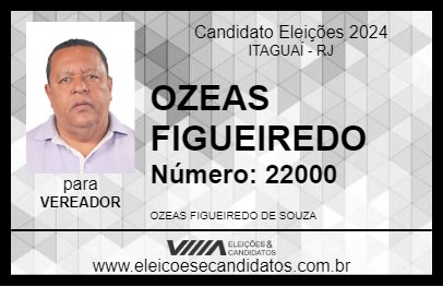 Candidato OZEAS FIGUEIREDO 2024 - ITAGUAÍ - Eleições