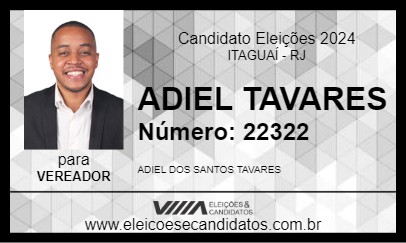 Candidato ADIEL TAVARES 2024 - ITAGUAÍ - Eleições