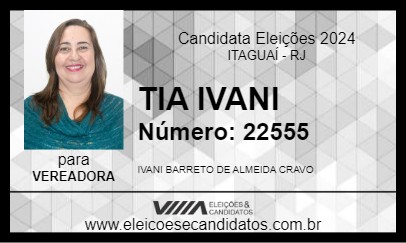 Candidato TIA IVANI 2024 - ITAGUAÍ - Eleições