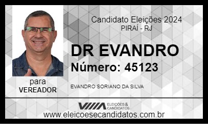 Candidato DR EVANDRO 2024 - PIRAÍ - Eleições