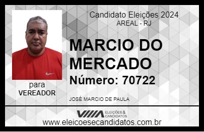 Candidato MARCIO DO MERCADO 2024 - AREAL - Eleições