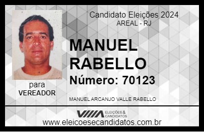 Candidato MANUEL RABELLO 2024 - AREAL - Eleições