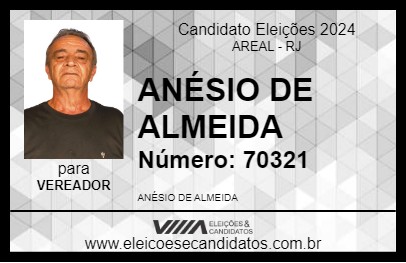 Candidato ANÉSIO DE ALMEIDA 2024 - AREAL - Eleições