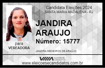 Candidato JANDIRA ARAUJO 2024 - SANTA MARIA MADALENA - Eleições