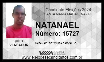 Candidato NATANAEL 2024 - SANTA MARIA MADALENA - Eleições