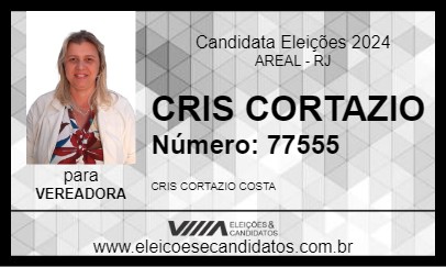 Candidato CRIS CORTAZIO 2024 - AREAL - Eleições