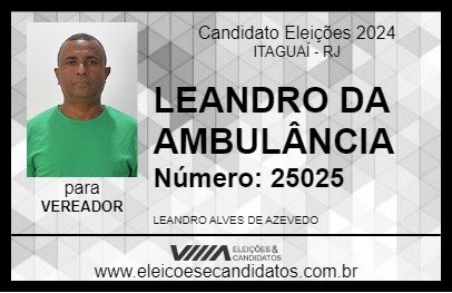 Candidato LEANDRO DA AMBULÂNCIA 2024 - ITAGUAÍ - Eleições