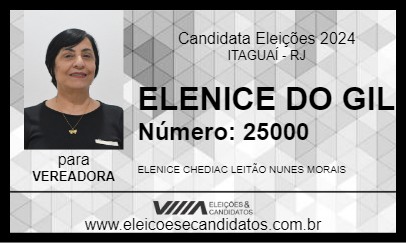 Candidato ELENICE DO GIL 2024 - ITAGUAÍ - Eleições