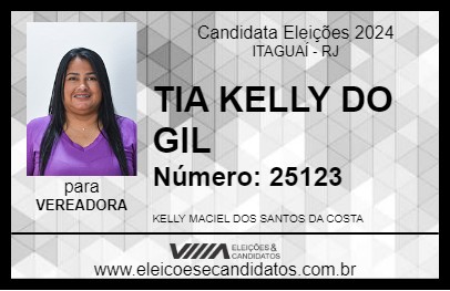 Candidato TIA KELLY DO GIL 2024 - ITAGUAÍ - Eleições