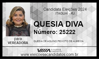 Candidato QUESIA DIVA 2024 - ITAGUAÍ - Eleições