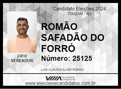 Candidato ROMÃO SAFADÃO DO FORRÓ 2024 - ITAGUAÍ - Eleições