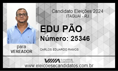 Candidato EDU PÃO 2024 - ITAGUAÍ - Eleições