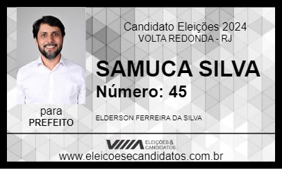 Candidato SAMUCA SILVA 2024 - VOLTA REDONDA - Eleições