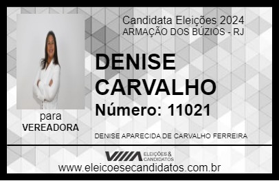 Candidato DENISE CARVALHO 2024 - ARMAÇÃO DOS BÚZIOS - Eleições