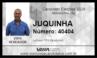 Candidato JUQUINHA 2024 - MIRACEMA - Eleições