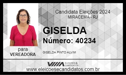 Candidato GISELDA 2024 - MIRACEMA - Eleições