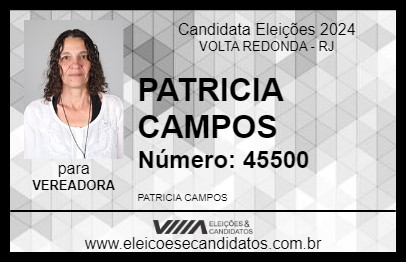 Candidato PATRICIA CAMPOS 2024 - VOLTA REDONDA - Eleições