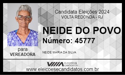 Candidato NEIDE DO POVO 2024 - VOLTA REDONDA - Eleições