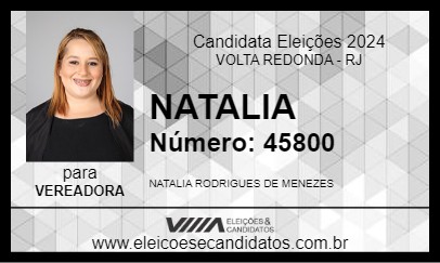 Candidato NATALIA 2024 - VOLTA REDONDA - Eleições