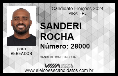 Candidato SANDERI ROCHA 2024 - PIRAÍ - Eleições