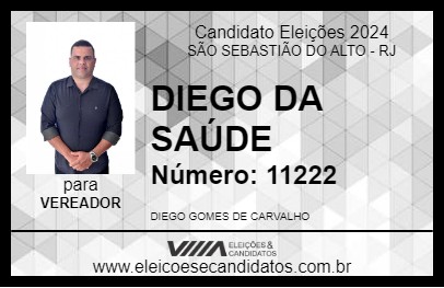 Candidato DIEGO MOTORISTA 2024 - SÃO SEBASTIÃO DO ALTO - Eleições